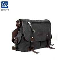 Fashionable high quality canvas unisex messenger bag men shoulder